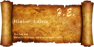 Himler Edina névjegykártya